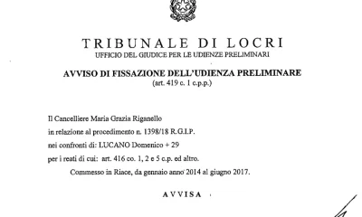 Xenia, Lucano e gli altri a processo ad aprile | Rec News dir. Zaira Bartucca