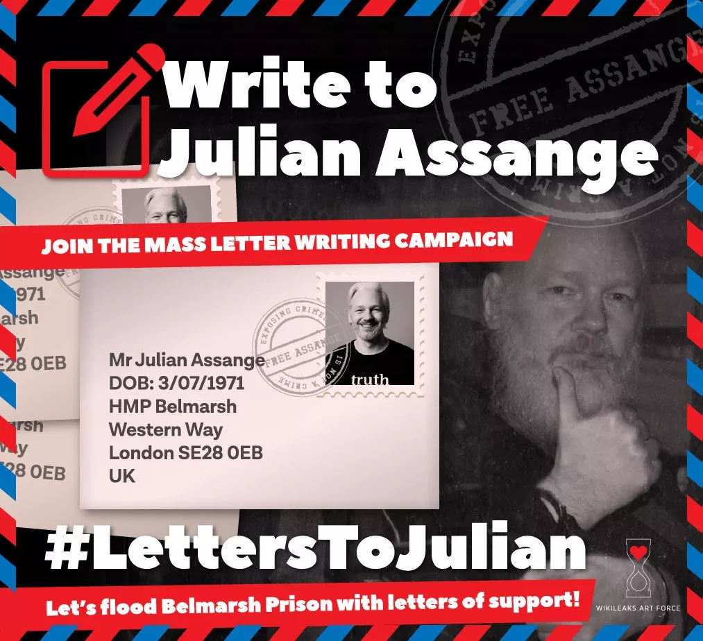Parte l'iniziativa a sostegno di Assange che arriverà fin dentro Belmarsh | Rec News dir. Zaira Bartucca