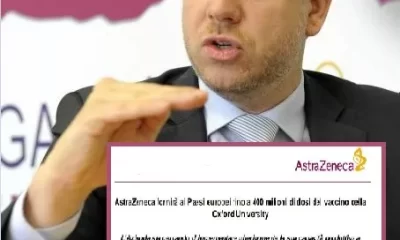 Il mainstream nega, ma AstraZeneca confermò l'accordo con l'Italia per le dosi di vaccino | Rec News dir. Zaira Bartucca