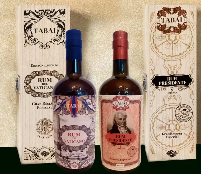 Migliori rum di lusso, quale scegliere? Due delle proposte dell'etichetta Tabai: Vaticano e Presidente | Rec News dir. Zaira Bartucca