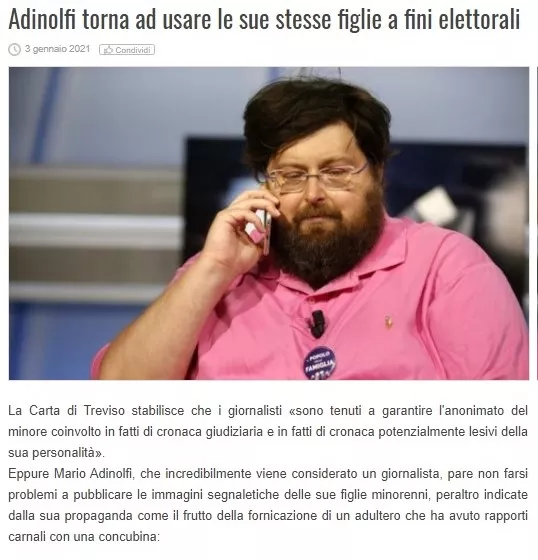 Mario Adinolfi: "Google non sia complice delle azioni criminali di Gayburg" | Rec News dir. Zaira Bartucca