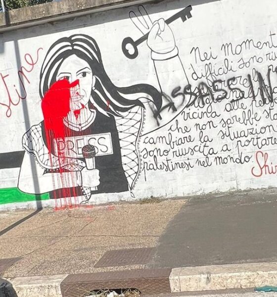 Guerra in Medio Oriente, vandalizzato il murales dedicato alla giornalista Shireen Abu Akleh uccisa a Jenin | Rec News dir. Zaira Bartucca